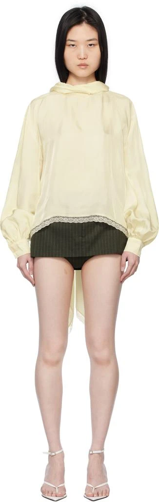 pushBUTTON Off-White Two Way Blouse 1