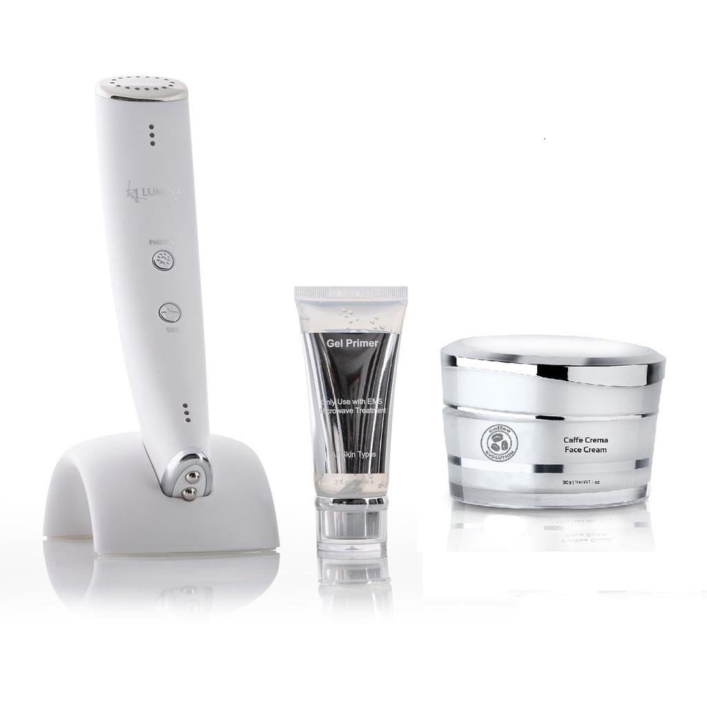 LUMINA NRG Facial Toning Kit with Coffee Infused Moisturizing cream