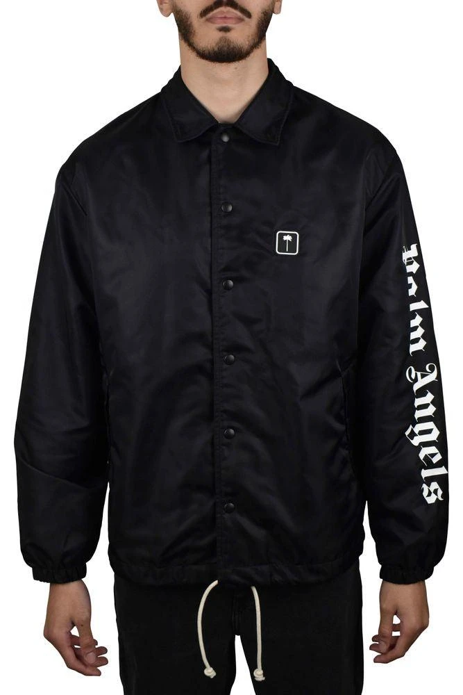 Palm Angels Nylon Windbreaker Jacket With Snap Closure 2