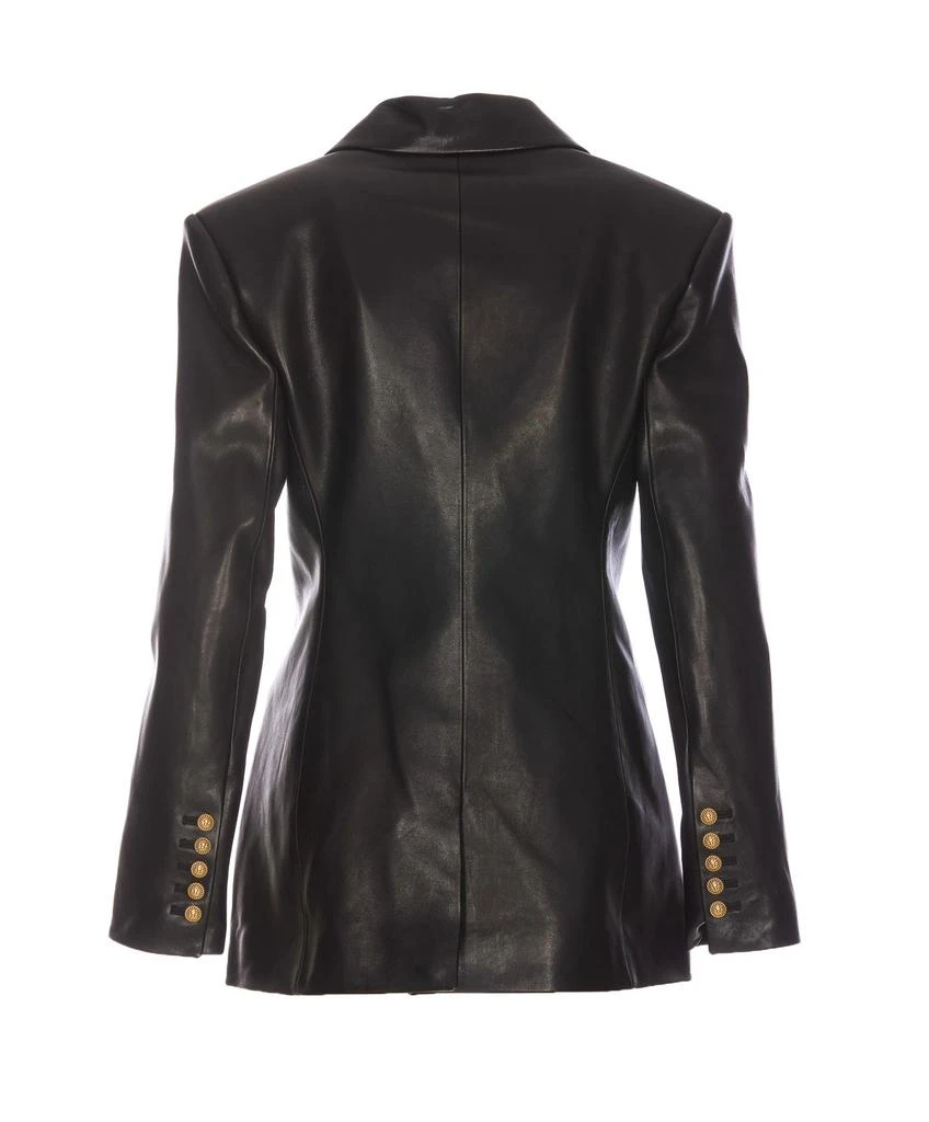 Balmain Balmain Single-Breasted Leather Jacket 2