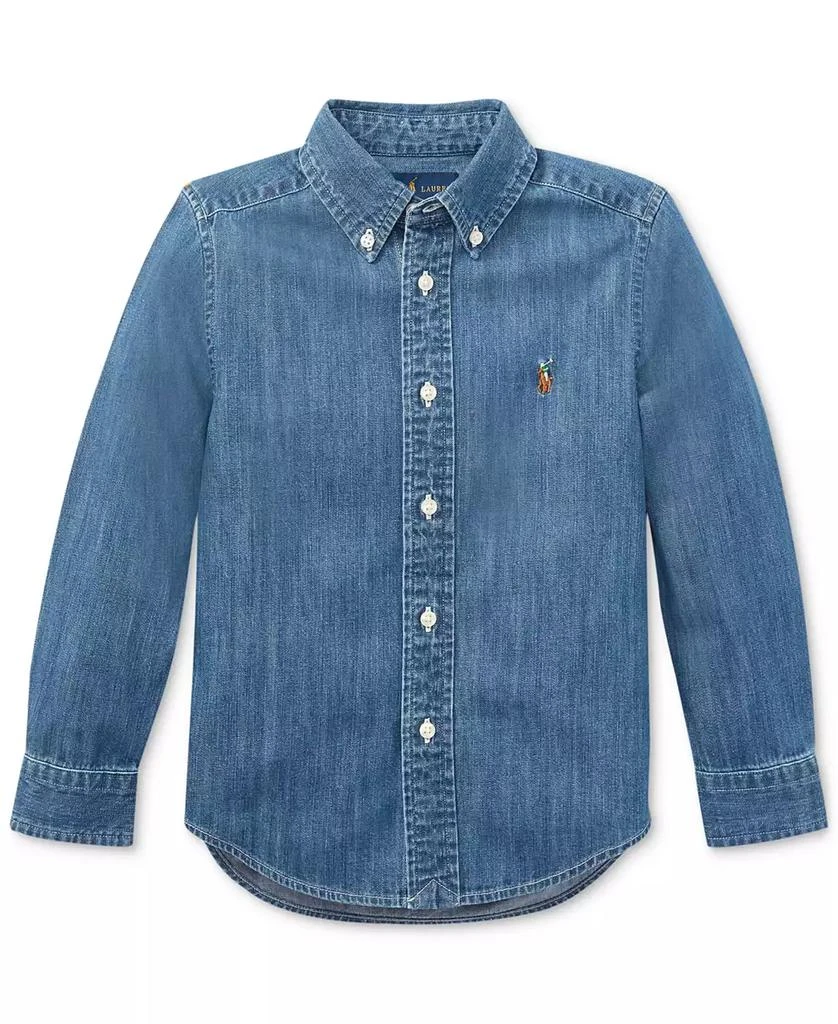 Ralph Lauren Toddler and Little Boys Cotton Chambray Shirt 3