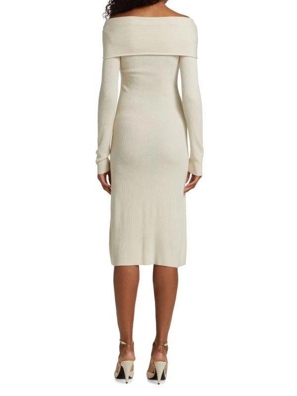 HALSTON Jolie Off-The-Shoulder Sweater Dress 2