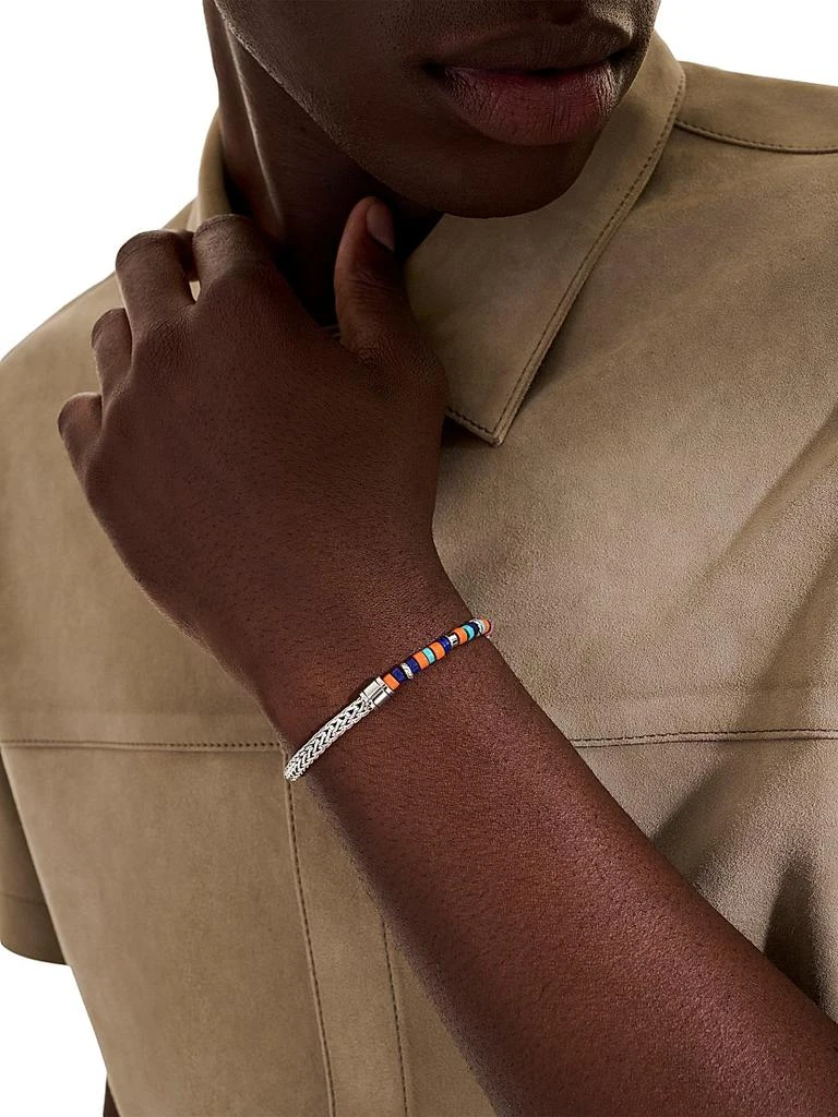 John Hardy Heishi Sterling Silver, Lapis Lazuli, Turquoise, 
Enamel Chain Bracelet 2