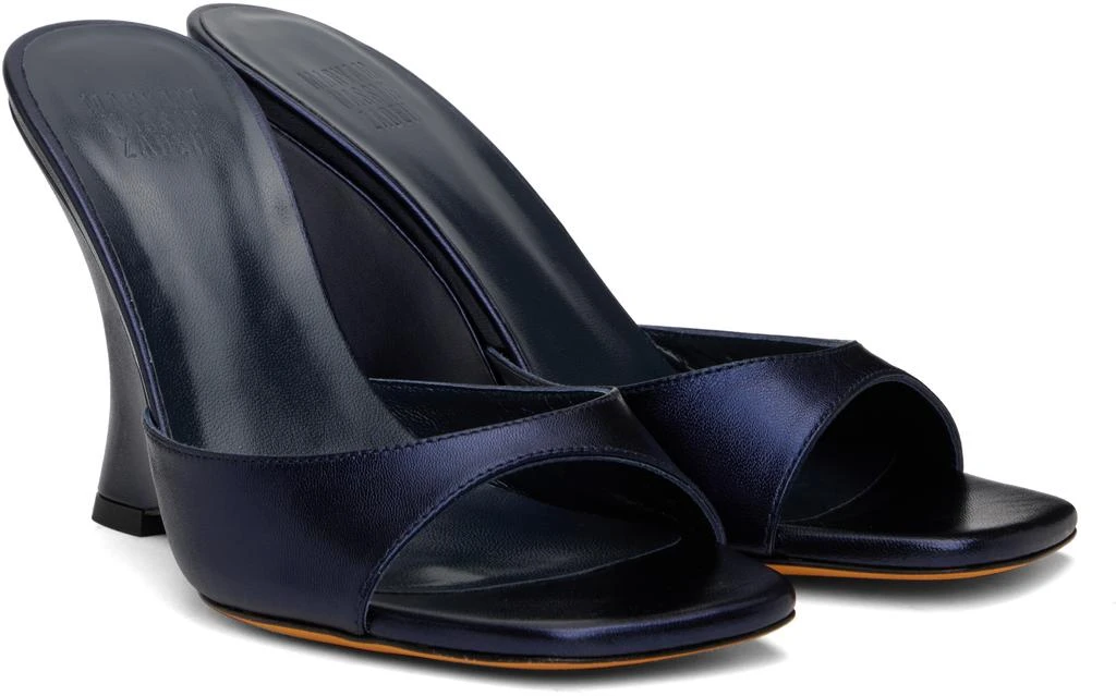 Maryam Nassir Zadeh Navy Lido Wedge Heeled Sandals 4