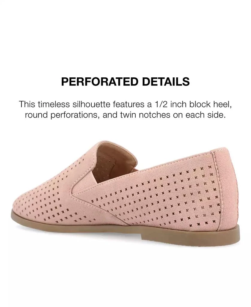 Journee Collection Women's Lucie Perforated Slip On Loafers 8