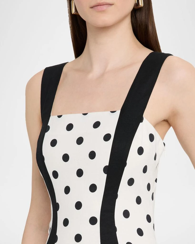Rachel Antonoff Sloane Polka Dot Colorblock Midi Dress 5