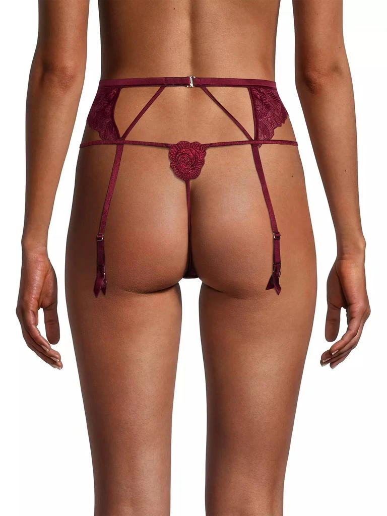 Fleur du Mal Rose Embroidery Garter 5