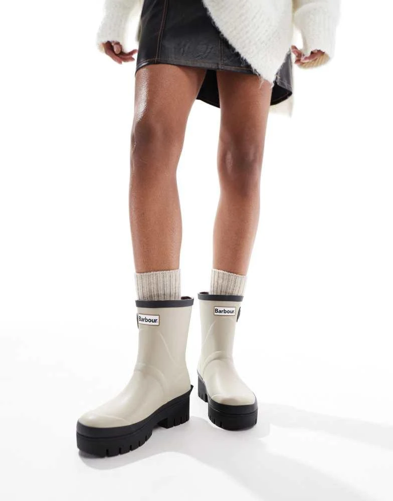 Barbour Barbour Portree short wellington boots in sand 1