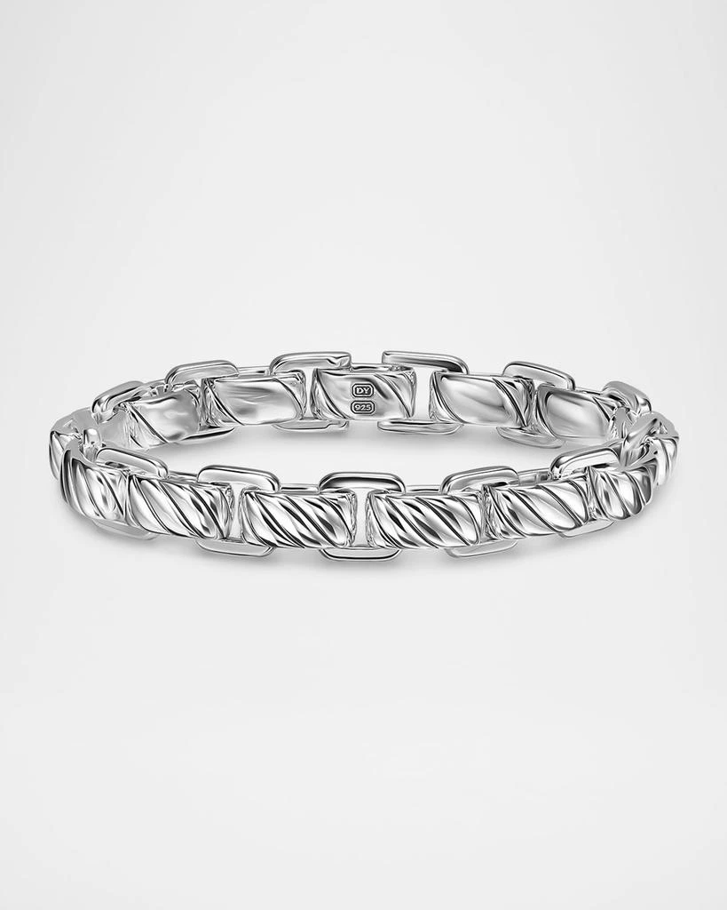 David Yurman Men
s Sculpted Cable Link Bracelet in Silver, 12mm