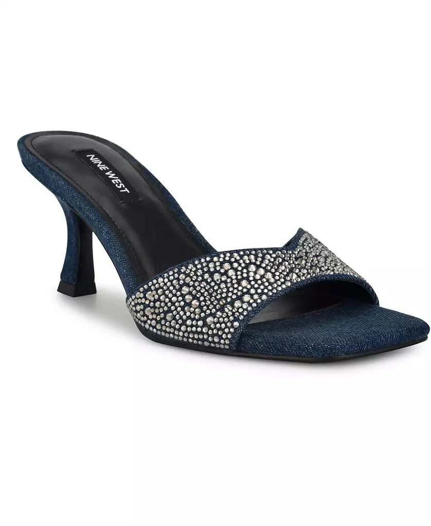 Nine West Women's Rokke Slip-On Tapered Heel Sandals 1