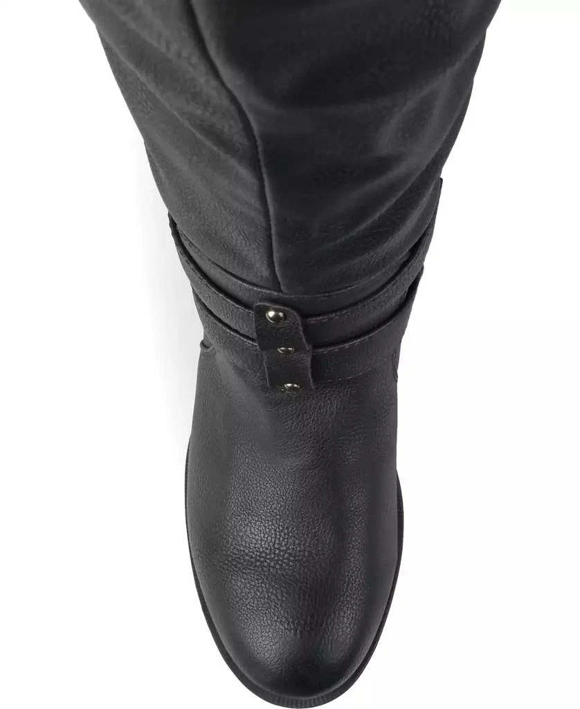 Journee Collection Women's Bite Wide Calf Knee High Buckle Boots 4