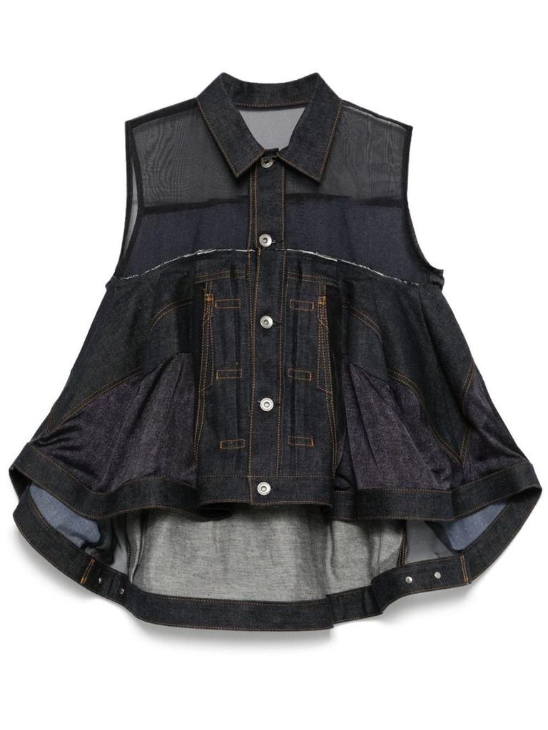 Sacai Denim Mix Shirt in Indigo – Hampden Clothing