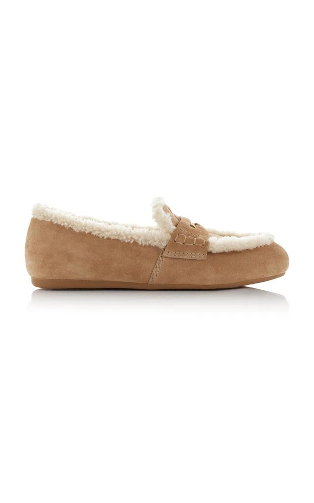 Miu Miu Miu Miu - Shearling Penny Loafers - Tan - IT 40 - Moda Operandi 1