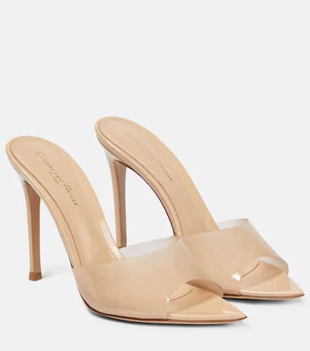 Gianvito Rossi Elle 105 TPU and patent leather mules 1