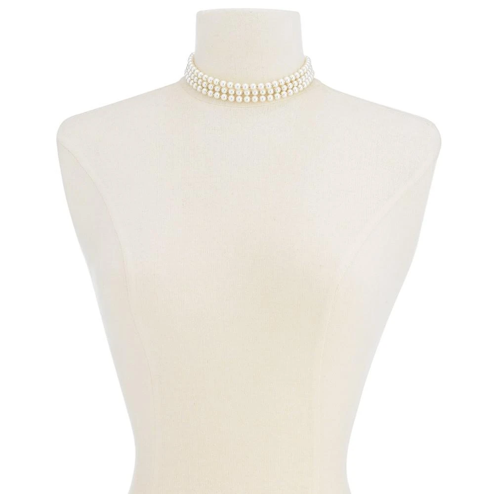 Charter Club Gold-Tone Imitation Pearl Triple-Row Choker Necklace, 16" + 2" extender, Created for Macy's 2