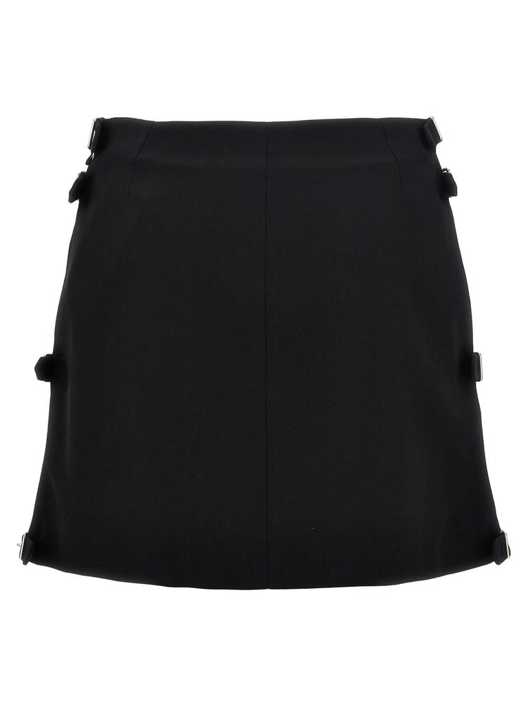 Courrèges multi Sangle Wool Mini Skirt