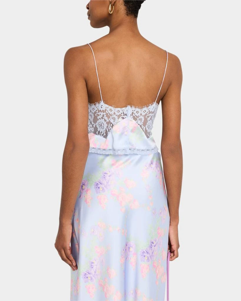 LOVESHACKFANCY Castle Satin Floral Maxi Skirt 3