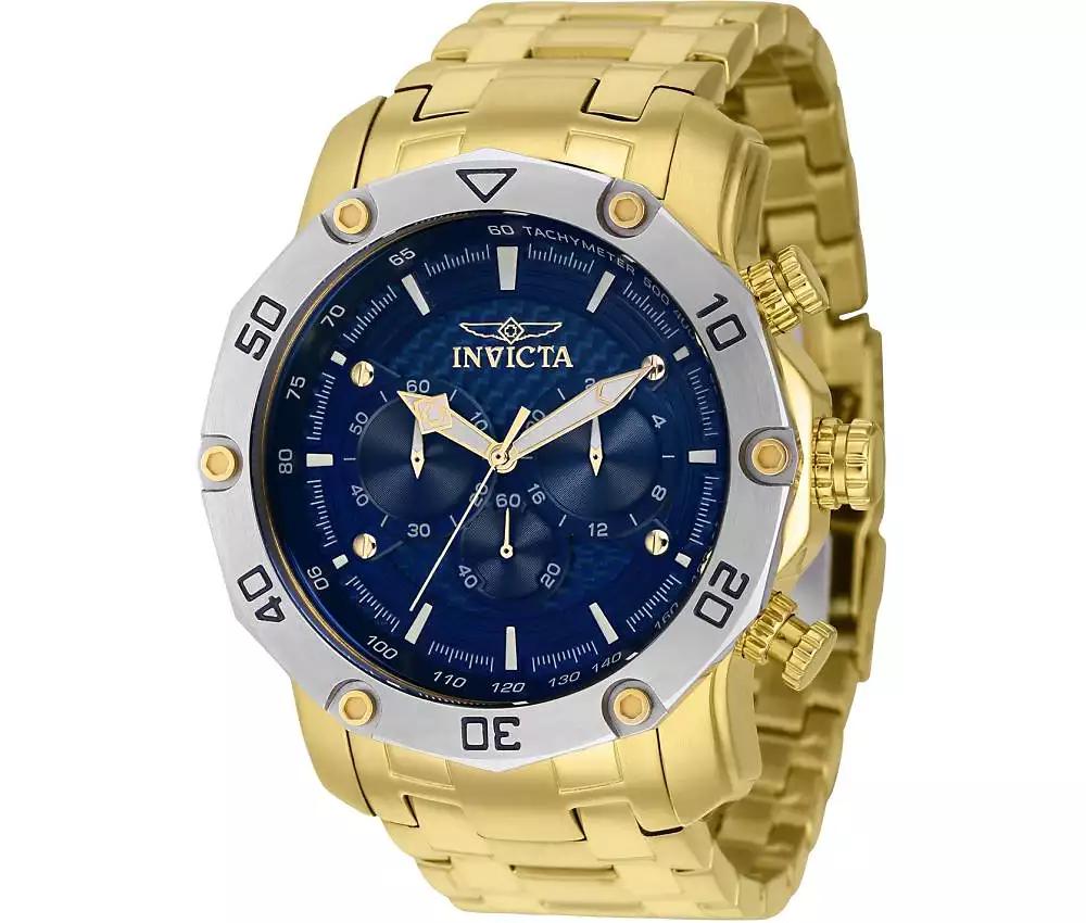 Invicta Men's 38444 Pro Diver Quartz Chronograph Blue Dial Watch