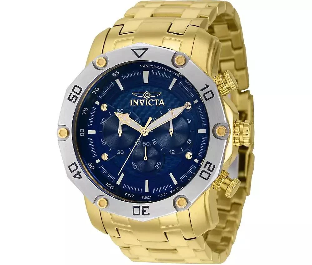Invicta Men's 38444 Pro Diver Quartz Chronograph Blue Dial Watch 1