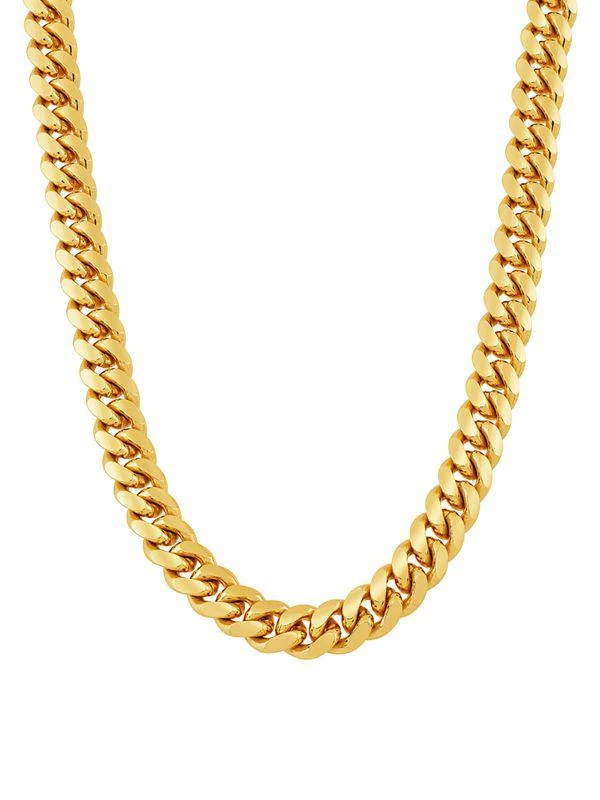 Saks Fifth Avenue 14K Yellow Goldplated Cuban Chain Necklace 1