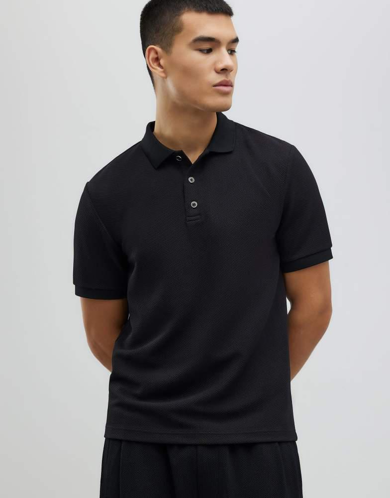 トップス second layer 23ss s/s open knit polo Second/Layer - Men's Open Knit Polo Shirt – On Sale Now with Up to