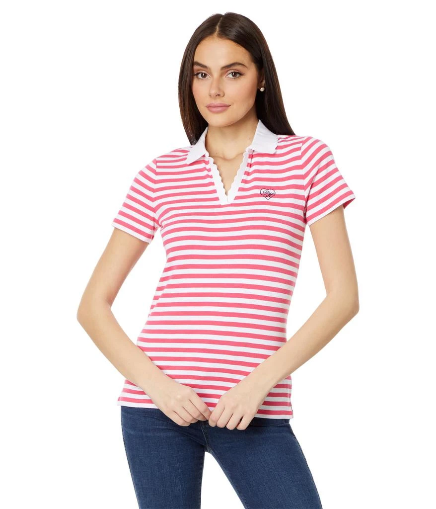 Tommy Hilfiger Short Sleeve Striped Johnny Collar Polo 1