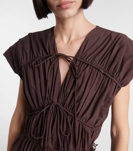 Tove Ceres gathered cotton midi dress 4