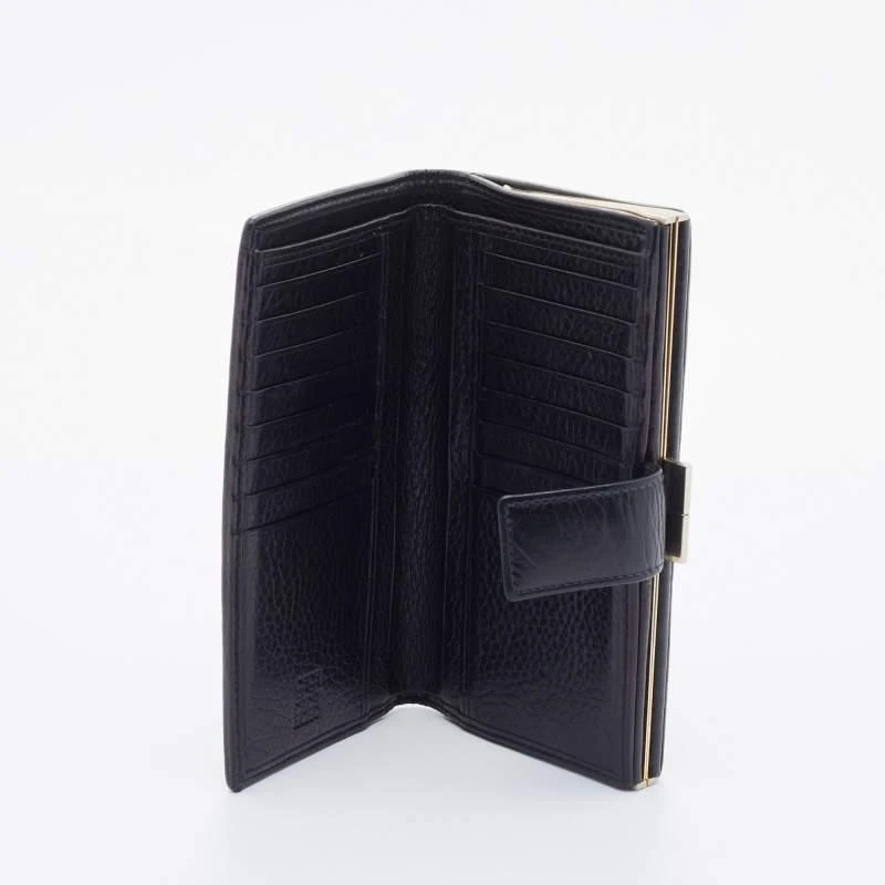 CH Carolina Herrera CH Carolina Herrera Black Leather French Continental Wallet 2