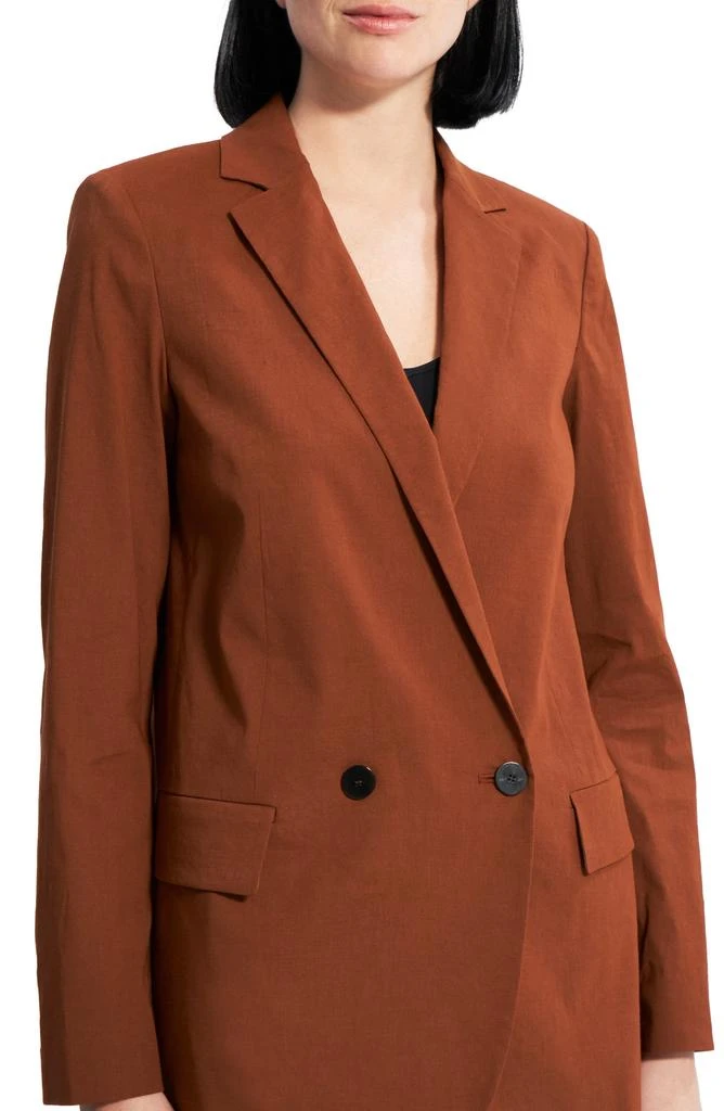 Theory Double Breasted Linen Blend Jacket 4