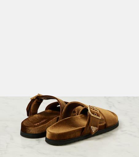 ★PRADA★ベルベット スライド Prada Velvet slides - Slippers - Free Shipping - BeyondStyle