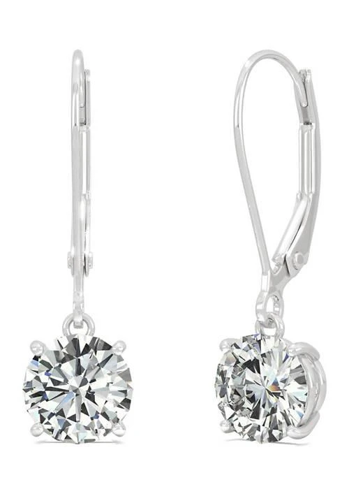 Charles 
Colvard 1-5/8 ct. t.w. Lab Created Moissanite Lever Back Earrings in 14k White Gold 3