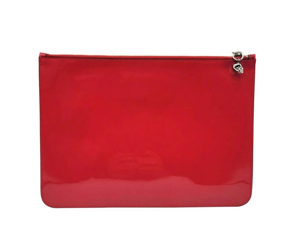 Alexander McQueen Alexander McQueen Women
s Patent Leather SkullPouch 2