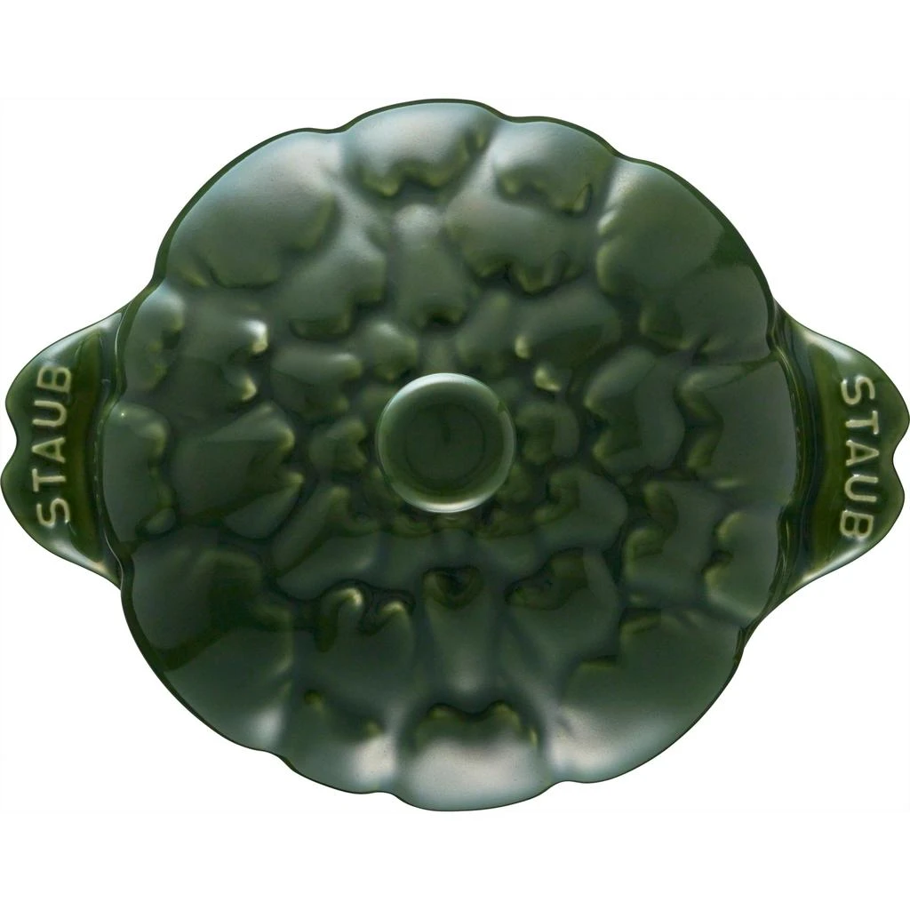 Staub Ceramic 16-oz Petite Artichoke Cocotte - Basil 2