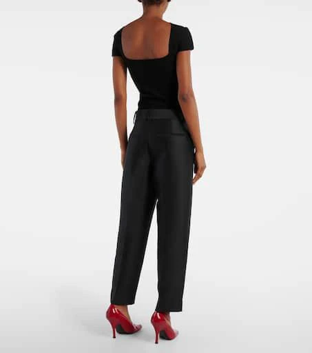 Khaite Cam wool and silk faille straight pants 3