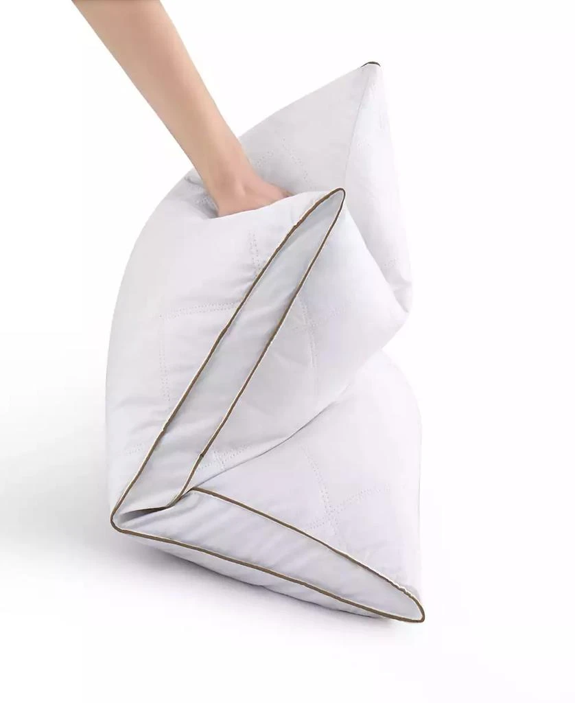 UNIKOME 100% Cotton Medium Support Feather Down 2-Pack Pillows, Queen 3