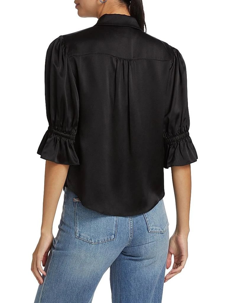 Cinq à Sept Fiona Silk Puff-Sleeve Blouse 5
