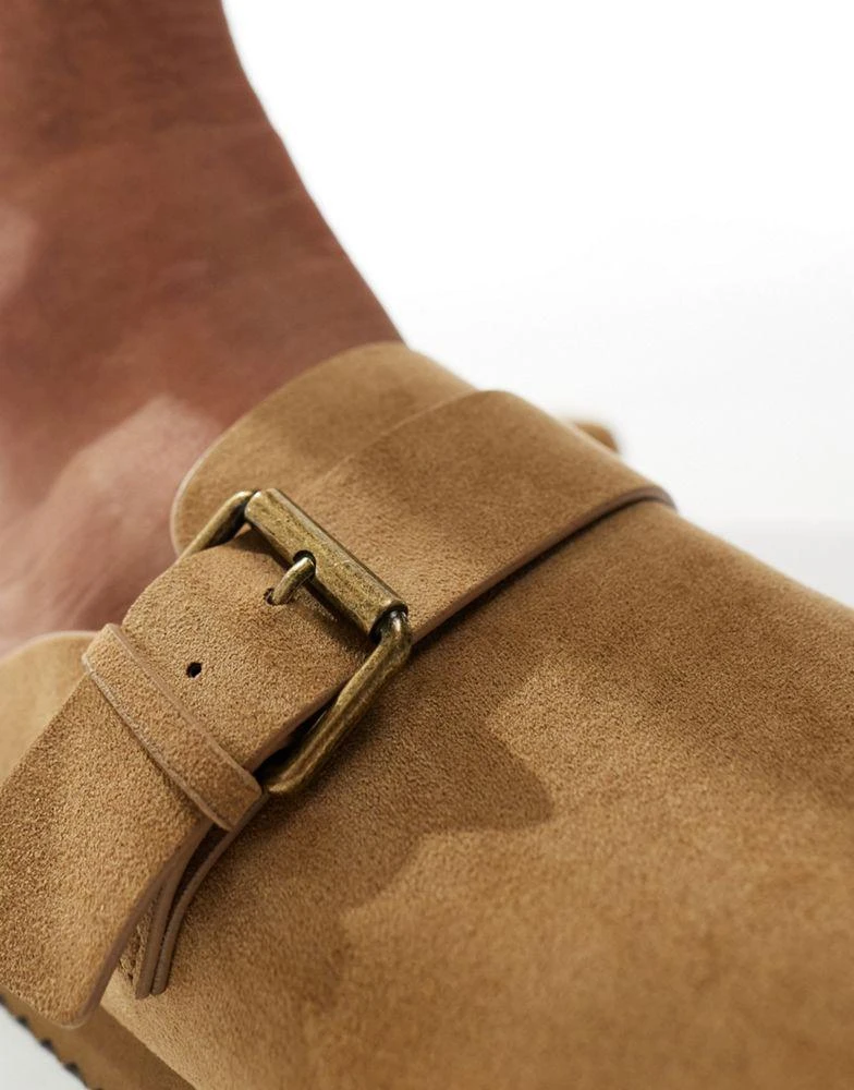 Bershka Bershka clog with buckle in sand 3