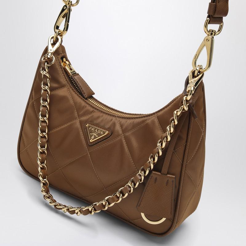 Prada Mini bag Re-Edition 1995 Chaîne brandy colour