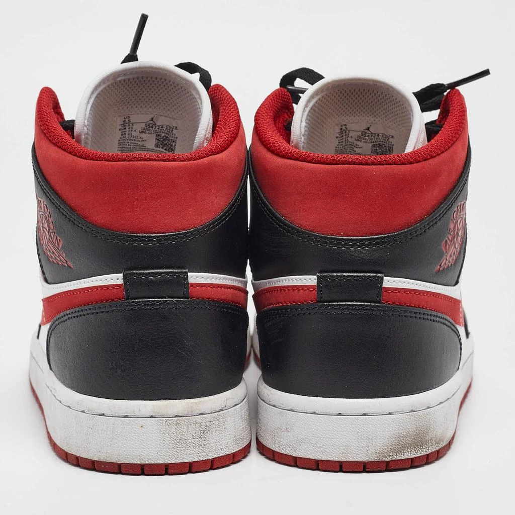 Jordan Air Jordans Multicolor Leather Jordan 1 Mid Gym Red Black White Sneakers Size 43 5