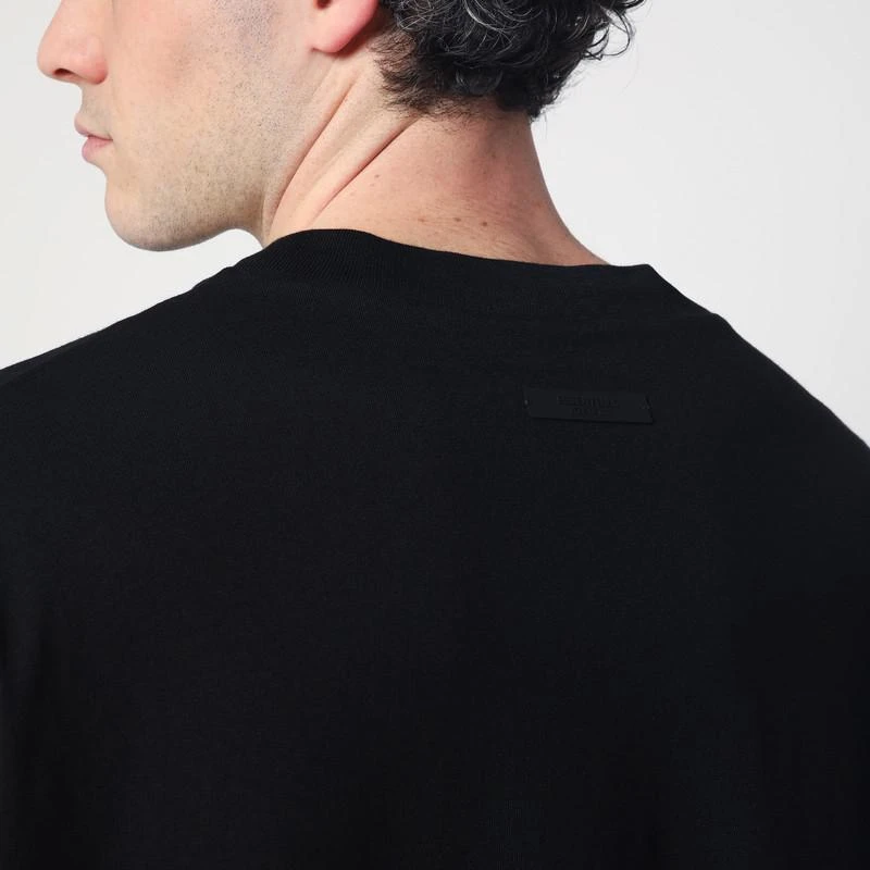 Essentials Black T-shirt with University logo on the chest 4