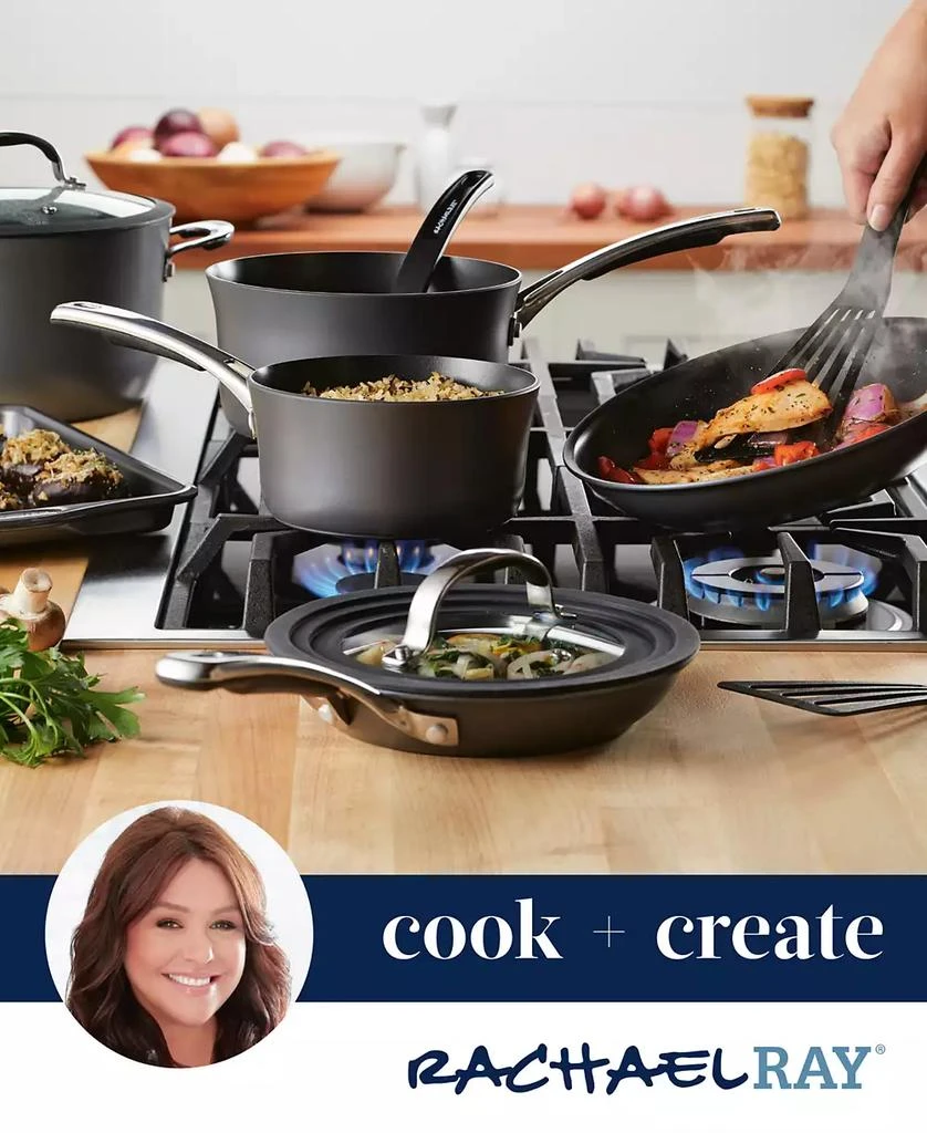 Rachael Ray Cook + Create Hard Anodized Nonstick Deep Grill Pan, 11" 5