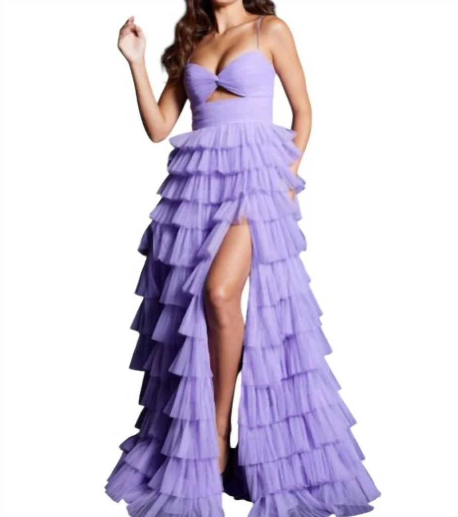 Jovani Jovani - Ruffled Tulle Prom Dress 1