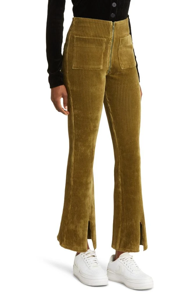 KkCo Canyon Front Slit Corduroy Ankle Pants 3