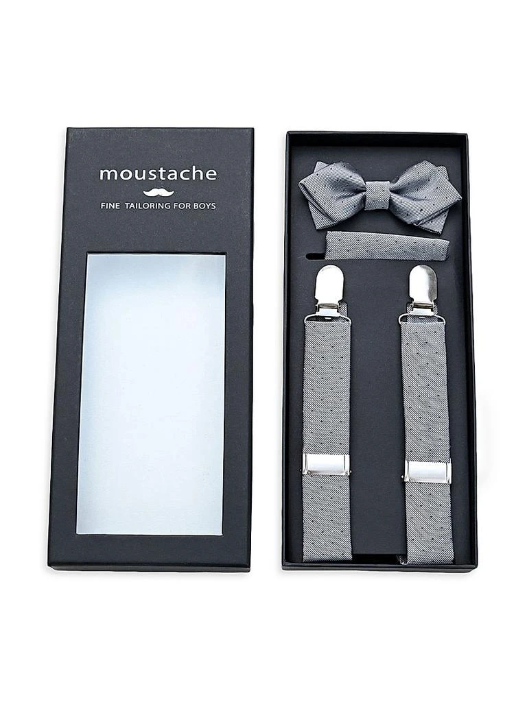 Moustache Dotted Suspender Set