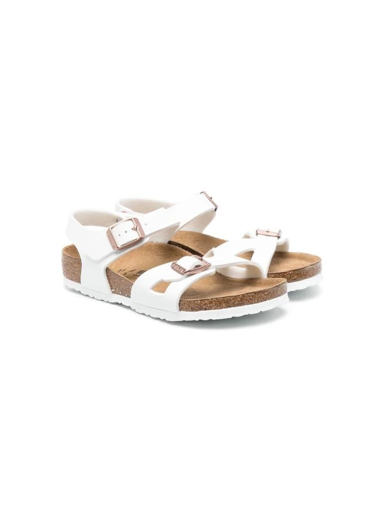Birkenstock rio White Flat Sandals With Double Strap In Faux  display picture 1