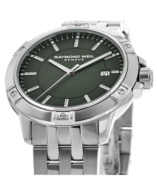 Raymond Weil Raymond Weil Tango Quartz Green Dial Steel Men's Watch 8160-ST-52041 2