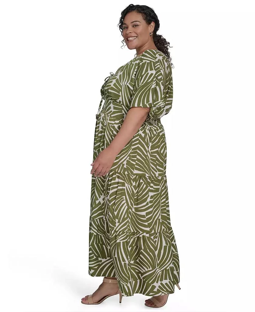 Jessica Howard Plus Size Printed V-Neck Maxi Dress 2