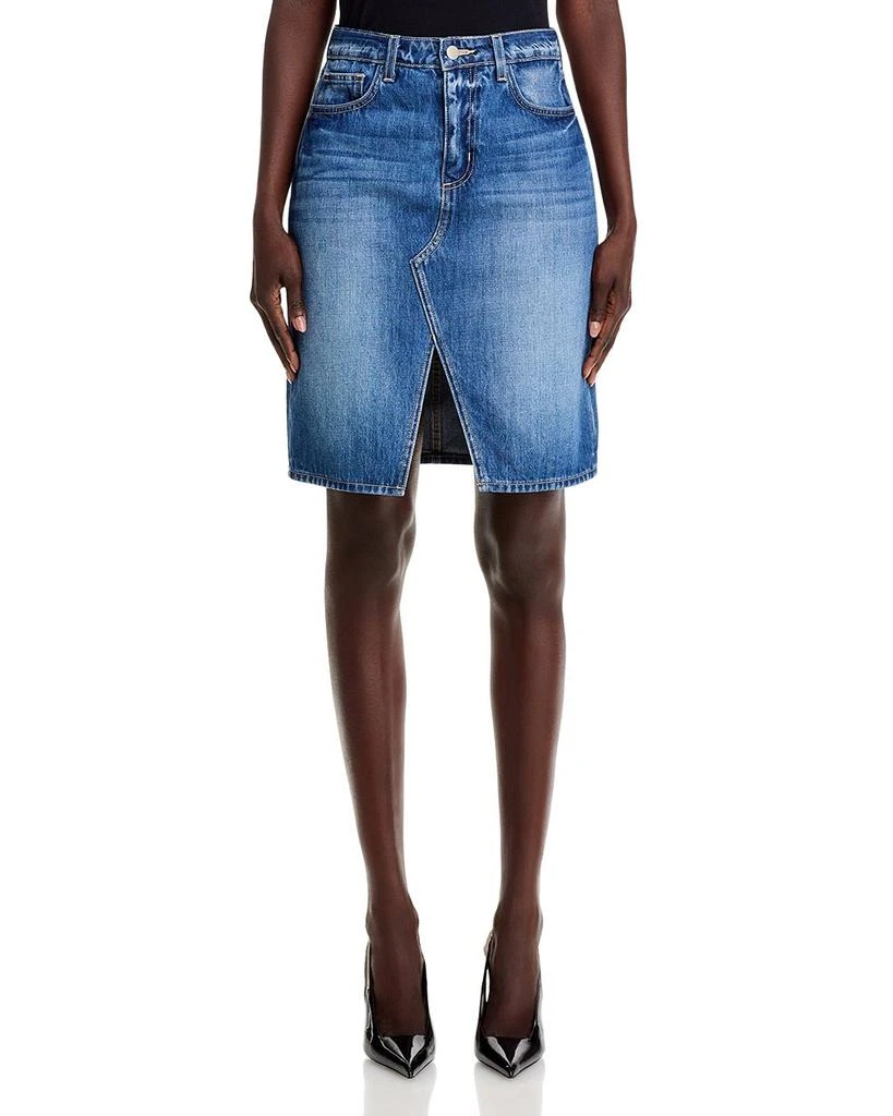 L'Agence Tylee Denim Pencil Skirt 7