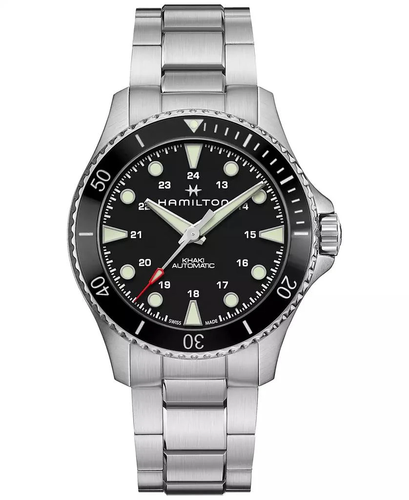 Hamilton Men's Swiss Automatic Khaki Navy Scuba Stainless Steel Bracelet Watch 43mm 1