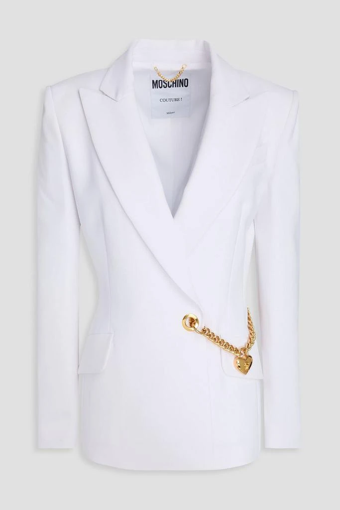 Moschino Chain-embellished crepe blazer 1